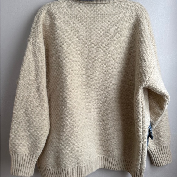 YURA Denim & Knit Mixed Media Oversized Cardigan Jacket Size S/M - Picture 4 of 9